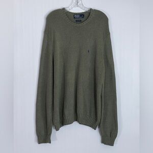 Ralph Lauren Men's Green Crewneck Sweater Vintage